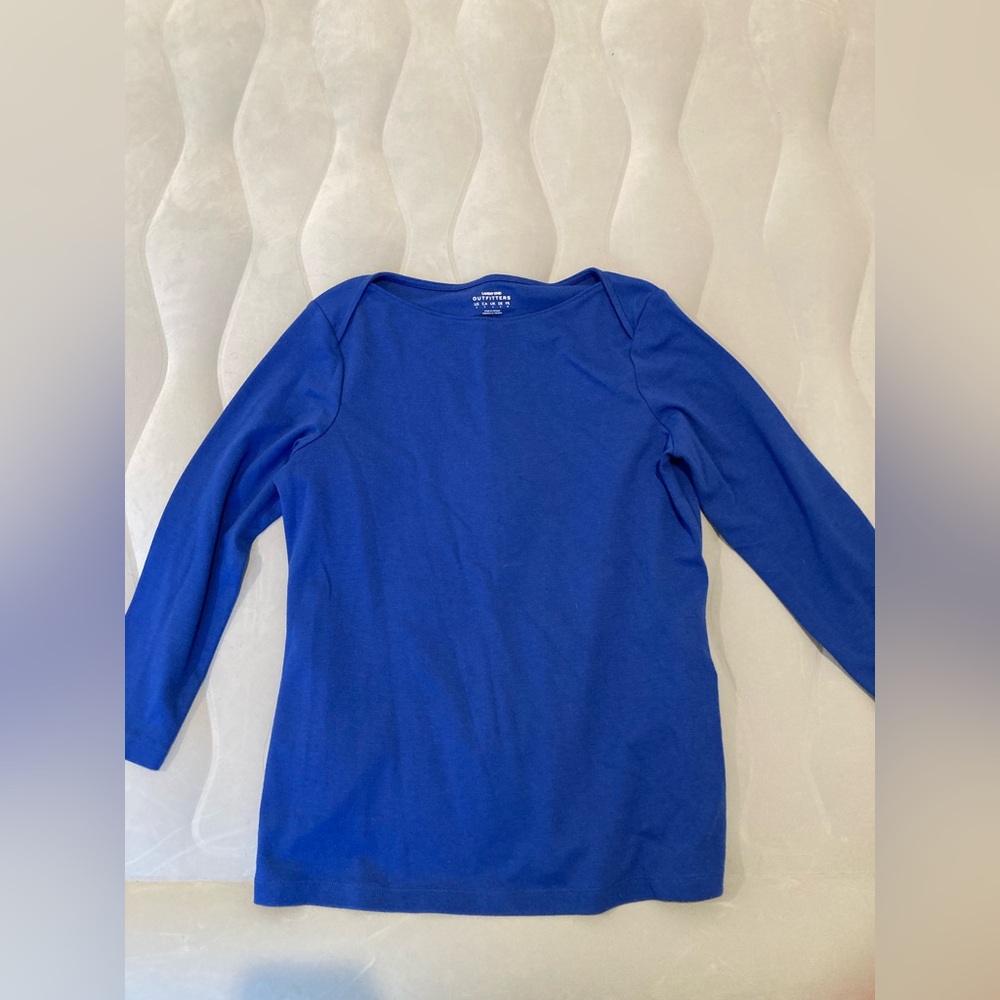 Lands End Royal Blue Long Sleeve Top S